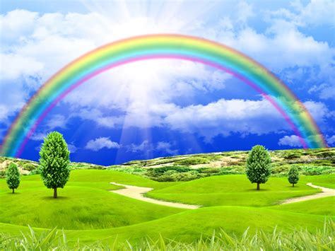 Landscape with rainbow Wallpaper and Background Image | 1600x1200 | ID ...