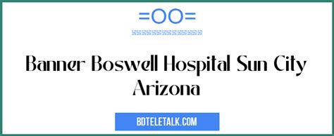 Banner Boswell Hospital Sun City Arizona