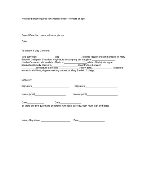 Notary Letter Template Free