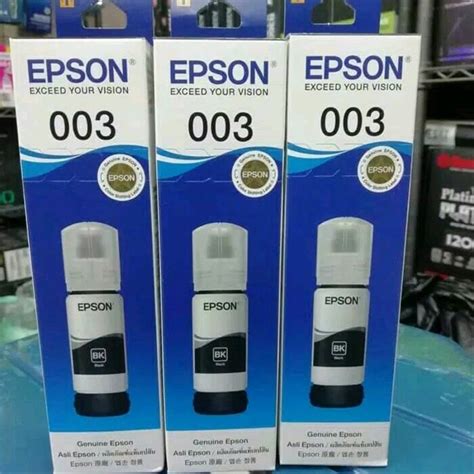 Tinta Epson 003 Black / Hitam Original L1110, L3110,L3210, L3101, L3150 ...