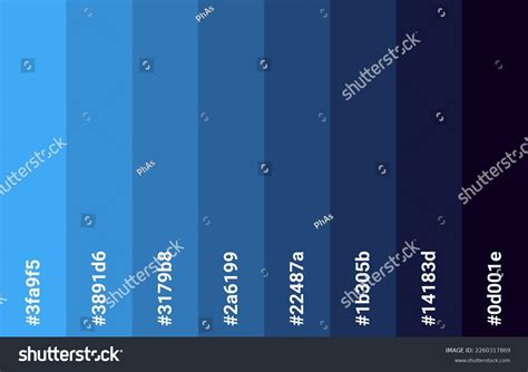 Color Palette Deep Blue Light Blue Stock Vector (Royalty Free ...