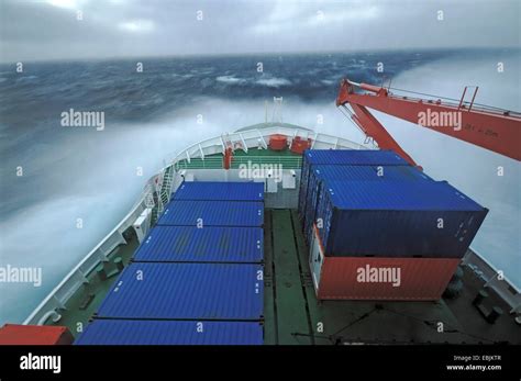 Container ship in storm hi-res stock photography and images - Alamy