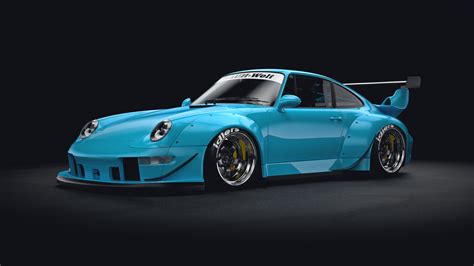 Porsche 911 993 RWB 3D Model $250 - .c4d .fbx .obj .3ds - Free3D