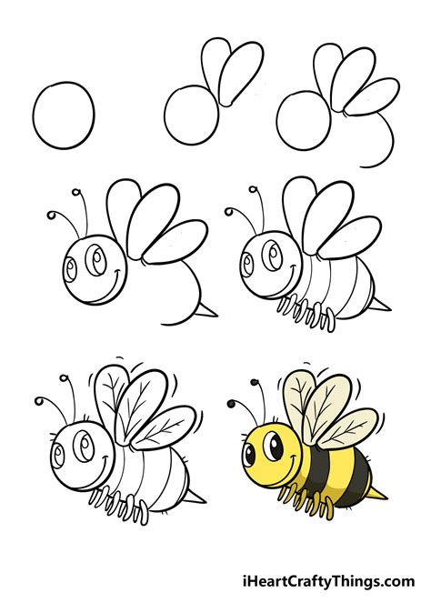 7 How To Draw A Bee Simle Drawing Ideas For Kids Easy Drawing – NBKomputer