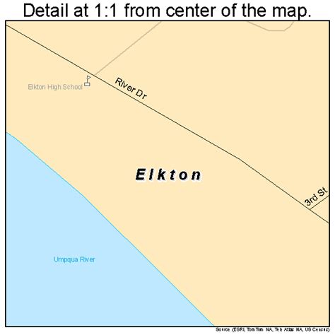 Elkton Oregon Street Map 4122800