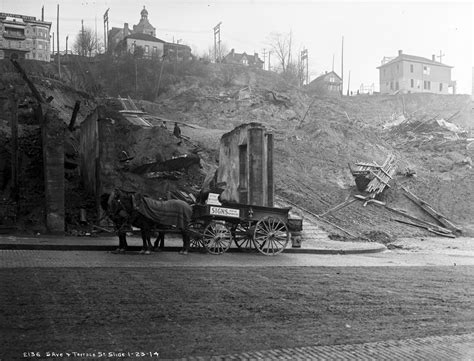 Jan, 1914. Looking up at the base of First Hill (aka Pill Hill, aka ...