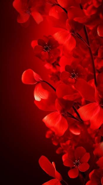 Premium AI Image | Red flowers wallpapers for iphone and android. red ...