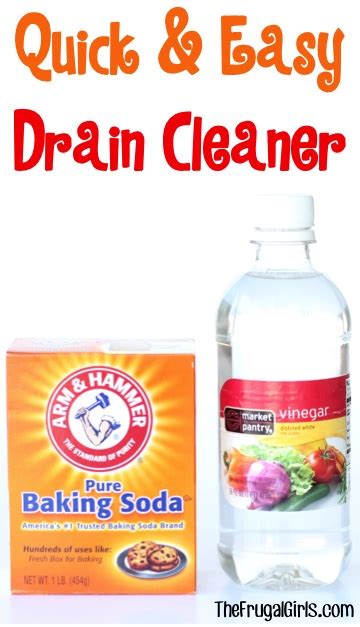 Drain Cleaner Baking Soda Vinegar Trick! - The Frugal Girls