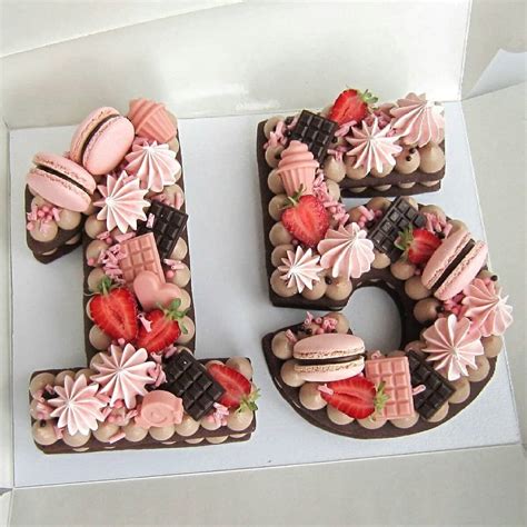 Pink Chocolate Cake (two number) | Birthday Cake Gift | Pandoracake.ae