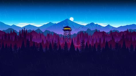 HD wallpaper: Firewatch, video game art, minimalism, simple | Wallpaper ...