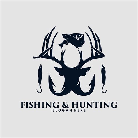 Hunting and Fishing logo design template 11224028 Vector Art at Vecteezy