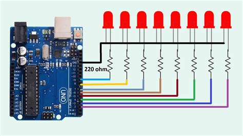 LED Chaser circuit using Arduino – ElectroVigyan