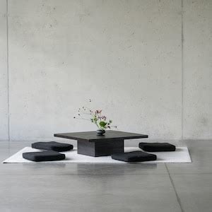 Black Scandinavian Coffee Table, Black Minimalist Coffee Table, Modern ...