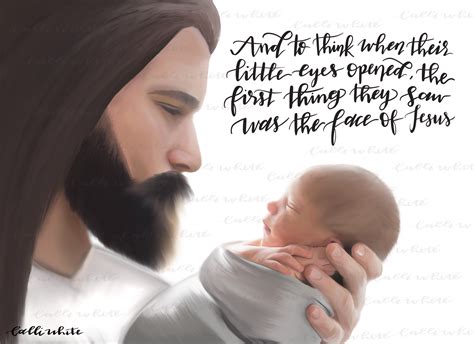 DIGITAL FILE Jesus Holding Baby, Miscarriage, Infant Loss Painting ...