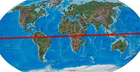 World Map Equator Line