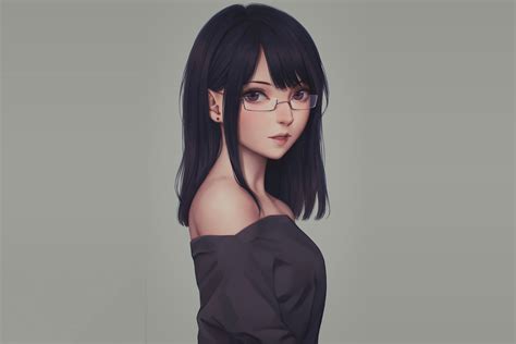 Anime Girl Glasses Pfp - MAXIPX