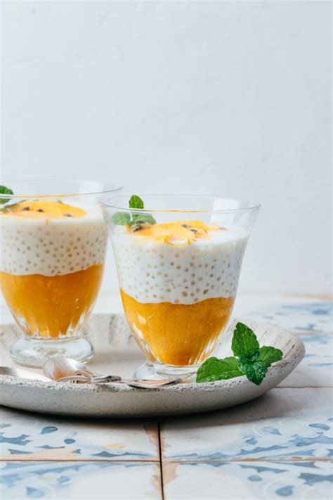 Coconut Mango Sago Pudding (Tapioca Pudding) - Beyond Sweet and Savory