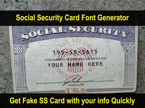 Social Security Card Font Generator [SSN Font Type Size Color] 2023