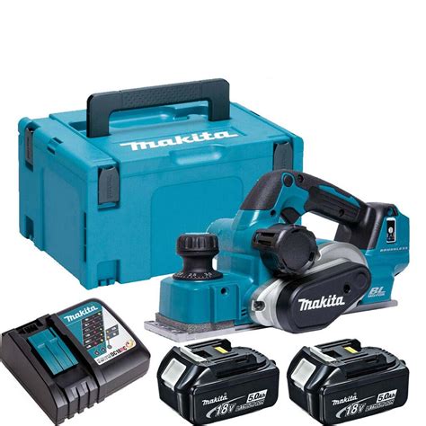 Makita DKP181RTJ Cordless 18V LXT Brushless Planer 82mm With 2 x 5Ah ...