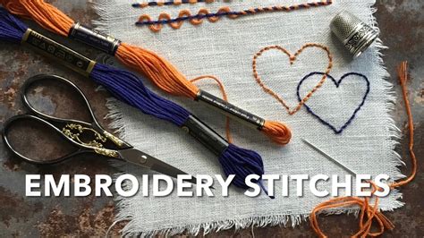 Beginner EMBROIDERY TUTORIAL (part 2) // 'Holbein' stitch & backstitch ...