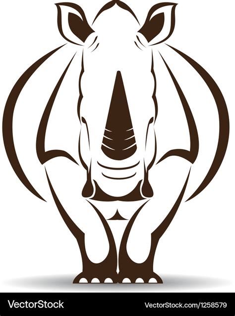 Rhino Royalty Free Vector Image - VectorStock