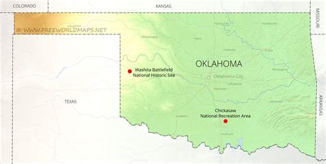 Oklahoma National Parks Map