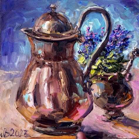 Teapot Painting - Etsy