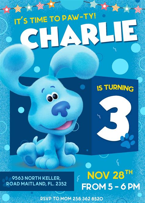 Blue's Clues and You Birthday Invitation | Adorable Invite