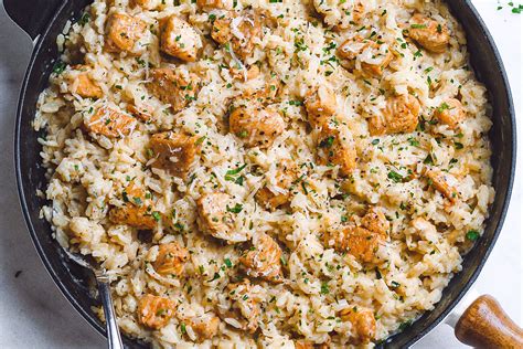 Creamy Parmesan Chicken and Rice Recipe – Chicken Risotto Recipe ...