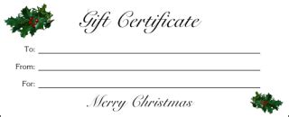 AltogetherChristmas.com: Printable Gift Certificates