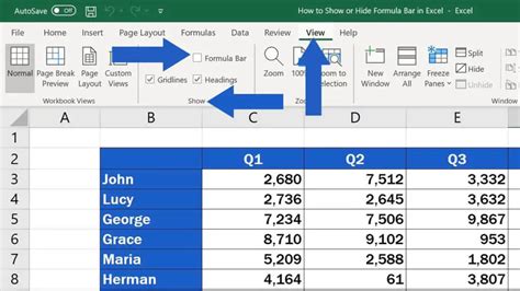 How to Show or Hide the Formula Bar in Excel