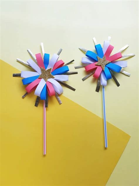 Paper Firework Craft - Stylish Cravings Crafts For Kids