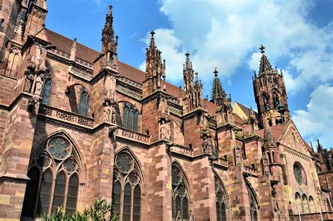 Freiburg Minster Side Façade in Freiburg im Breisgau, Germany ...