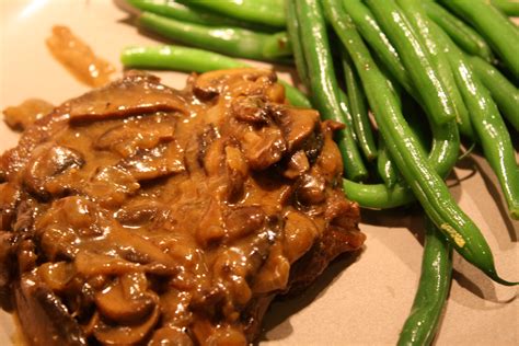 Braised Blade Steaks w/Mushrooms