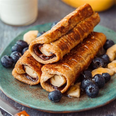 Nutella Banana French Toast Roll Ups - 5* trending recipes with videos