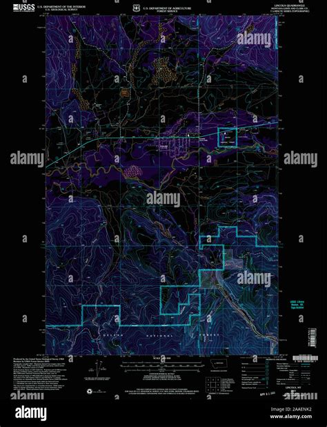 Lincoln montana map hi-res stock photography and images - Alamy