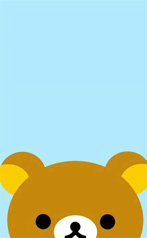 Download Cute Peeking Brown Teddy Bear Background | Wallpapers.com