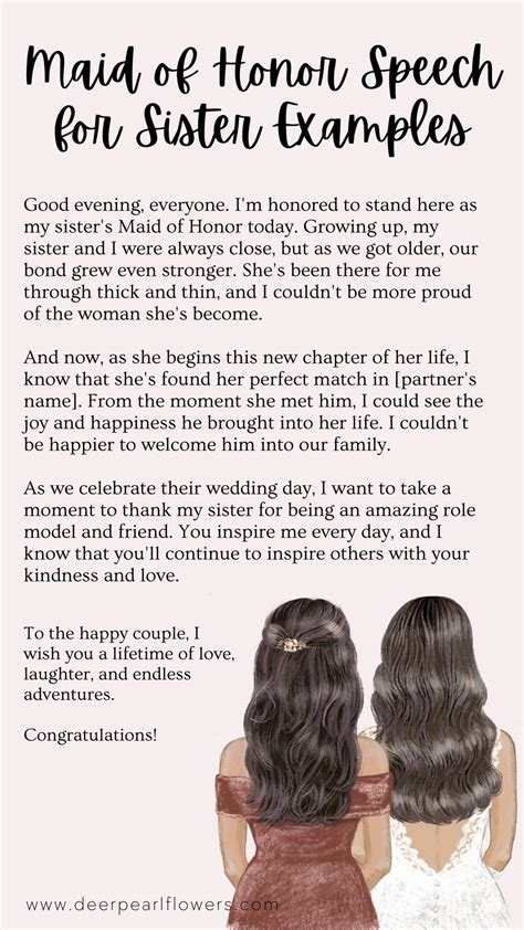 20+ Heartfelt Maid of Honor Speech for Sister Examples 2024