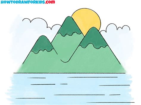 How to Draw a Landscape - Easy Drawing Tutorial For Kids