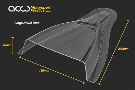 NACA Duct - Large - ACW Motorsport Plastics, Polycarbonate Windows