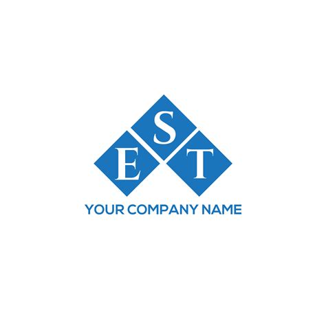 EST letter logo design on white background. EST creative initials ...