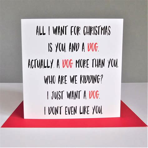 funny dog christmas card by the new witty | notonthehighstreet.com