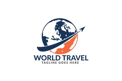 World Travel logo design. Travel agency and company logo.