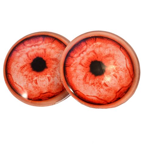 Red Albino Werewolf Eyes – Handmade Glass Eyes