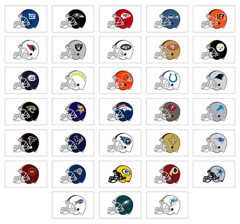 NFL Football Logos - 10 Free PDF Printables | Printablee