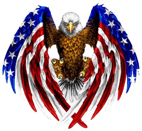 14+ Best Bald Eagle With American Flag Tattoo Designs | PetPress