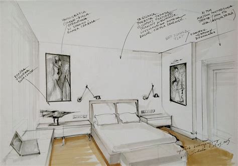 Interior conceptual sketch. (Bedroom sketch by Magdalena Sobula_Pe2 ...