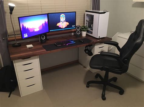 Generic IKEA Setup V2 | Diy computer desk, Gaming desk designs, Ikea ...