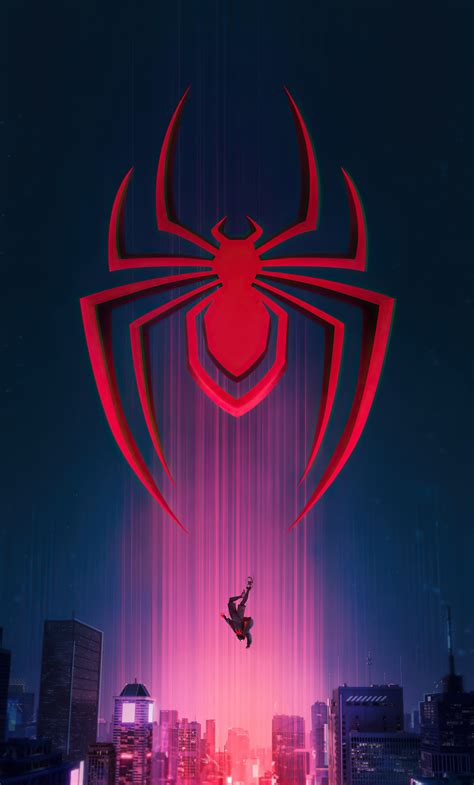 1280x2120 Spider Man Miles Morales Logo iPhone 6+ ,HD 4k Wallpapers ...