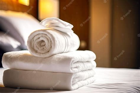 Premium Photo | White bed linen on bed for hotel guests